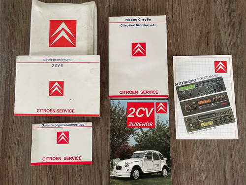 Citroën 2cv bordmappe - citroën,
